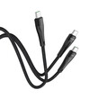 Καλώδιο σύνδεσης Hoco U102 Super 100W 2 σε 1 USB-C σε 2χUSB-C για Γρήγορη Φόρτιση 20V/5A Μαύρο 1.2m