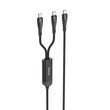 Καλώδιο σύνδεσης Hoco U102 Super 100W 2 σε 1 USB-C σε 2χUSB-C για Γρήγορη Φόρτιση 20V/5A Μαύρο 1.2m