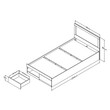 Κρεβάτι Olympus pakoworld με συρτάρι σε wenge απόχρωση 100x200εκ