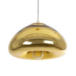 GLOBOSTAR® CRISTIN 999-0039 Μοντέρνο Κρεμαστό Φωτιστικό Οροφής με Ντουί 1 x E27 AC 220-240V IP20 - Χρυσό - Μ18 x Π18 x Υ13cm