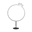 GLOBOSTAR® XMAS-CROWN-SMALL Χριστουγεννιάτικο Διακοσμητικό Φωτιστικό LED 15,6W 624lm 360° AC 220-240V Αδιάβροχο IP65 Θερμό Λευκό 2700K - Μαύρο & Διάφανο - M73 x Π25 x Υ106cm - 2 Χρόνια Εγγύηση