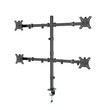 GEMBIRD ADJUSTABLE DESK 4-DISPLAY MOUNTING ARM (RTS) 13'-32' BLACK