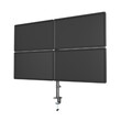GEMBIRD ADJUSTABLE DESK 4-DISPLAY MOUNTING ARM (RTS) 13'-32' BLACK