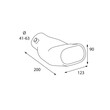 L6012.6 . ΑΚΡΟ (ΜΠΟΥΚΑ) ΕΞΑΤΜΙΣΗΣ ΠΛΑΚΕ TS-74 41>73mm (ΜΗΚΟΣ: 200mm / ΦΑΡΔΟΣ: 123mm ) LAMPA - 1 TEM.