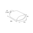 L6012.7 . ΑΚΡΟ (ΜΠΟΥΚΑ) ΕΞΑΤΜΙΣΗΣ ΠΛΑΚΕ TS-76 37>60mm (ΜΗΚΟΣ: 204mm / ΦΑΡΔΟΣ: 135mm) LAMPA - 1 TEM.