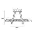 Ραφιέρα-σταντ φυτών Tisa pakoworld ξύλο καφέ 75x25x49εκ