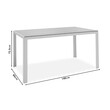 Τραπεζαρία Zacreta-Nares σετ 5τεμ pakoworld λευκό-φυσικό 140x80x72.5εκ