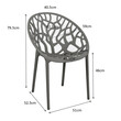 Πολυθρόνα Daren pakoworld pp σε cappuccino απόχρωση 59x60x79,5εκ