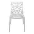 Καρέκλα στοιβαζόμενη Hush pakoworld pp σε λευκή απόχρωση 50x57x81εκ