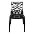 Καρέκλα στοιβαζόμενη Hush pakoworld pp σε μαύρη απόχρωση 50x57x81εκ