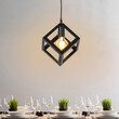 VenCore - CubeLight Black - Μοντέρνο Κρεμαστό Μονόφωτο Φωτιστικό E27 Industrial Μεταλλικό Μαύρο Κύβος - Μ25 x Π25 x Υ25cm