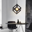 VenCore - CubeLight Black - Μοντέρνο Κρεμαστό Μονόφωτο Φωτιστικό E27 Industrial Μεταλλικό Μαύρο Κύβος - Μ25 x Π25 x Υ25cm