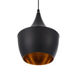 VenCore - Zeno Black Drop - Κρεμαστό Μονόφωτο E27 Μοντέρνο Μέταλλο Μαύρο Καμπάνα - Μ24 x Π24 x Υ30cm