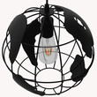 VenCore - Atlas Sphere - Κρεμαστό E27 Industrial Μέταλλο Μαύρο Πλέγμα - Μ30 x Π30 x Υ30cm