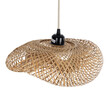 VenCore - Bamboo Wave - Κρεμαστό Μονόφωτο E27 Boho Μπαμπού Φυσικό Πλέγμα - Μ40 x Π30 x Y18cm