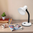 VenCore - Flexi Desk White - Επιτραπέζιο Μονόφωτο E27 Μοντέρνο Μέταλλο Λευκό Καμπάνα - Μ12 x Π12 x Υ32cm
