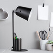 VenCore - Focus Desk Black - Επιτραπέζιο Μονόφωτο E27 Μοντέρνο Μέταλλο Μαύρο Καμπάνα - Μ12 x Π15 x Υ38cm