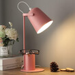 VenCore - Focus Desk Pink - Επιτραπέζιο Μονόφωτο E27 Μοντέρνο Μέταλλο Ροζ Καμπάνα - Μ12 x Π15 x Υ38cm