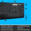 Logitech - Logitech MK850 - Ασύρματο Σετ Πληκτρολόγιο & Ποντίκι USB - Αγγλικό US - Μαύρο