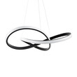 VenCore - Infinity Lume - Μοντέρνο Κρεμαστό Φωτιστικό Οροφής LED 72W Μαύρο Αλουμίνιο Φ56cm με Ρυθμιζόμενο CCT Λευκό - Ημέρας - Θερμό & Χειριστήριο
