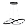 VenCore - Infinity Lume - Μοντέρνο Κρεμαστό Φωτιστικό Οροφής LED 72W Μαύρο Αλουμίνιο Φ56cm με Ρυθμιζόμενο CCT Λευκό - Ημέρας - Θερμό & Χειριστήριο