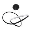 VenCore - Infinity Lume - Μοντέρνο Κρεμαστό Φωτιστικό Οροφής LED 72W Μαύρο Αλουμίνιο Φ56cm με Ρυθμιζόμενο CCT Λευκό - Ημέρας - Θερμό & Χειριστήριο