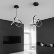 VenCore - Trinity Lume – Μοντέρνο Κρεμαστό Φωτιστικό Οροφής LED 15W Μαύρο Αλουμίνιο Φ22cm με Ρυθμιζόμενο CCT Λευκό - Ημέρας - Θερμό - Χειρισμός CCT μέσω Διακόπτη On-Off