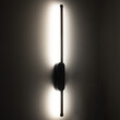 VenCore - Linear Duo Lume Wide Base - Μοντέρνο Επιτοίχιο Δίφωτο LED 9W Μαύρο Αλουμίνιο με Ρυθμιζόμενο CCT Λευκό - Ημέρας - Θερμό - Χειρισμός CCT μέσω Διακόπτη On-Off