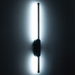 VenCore - Linear Duo Lume Wide Base - Μοντέρνο Επιτοίχιο Δίφωτο LED 9W Μαύρο Αλουμίνιο με Ρυθμιζόμενο CCT Λευκό - Ημέρας - Θερμό - Χειρισμός CCT μέσω Διακόπτη On-Off