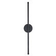 VenCore - Linear Duo Lume Round Base - Μοντέρνο Επιτοίχιο Δίφωτο LED 9W Μαύρο Αλουμίνιο με Ρυθμιζόμενο CCT Λευκό - Ημέρας - Θερμό - Χειρισμός CCT μέσω Διακόπτη On-Off