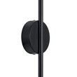 VenCore - Linear Duo Lume Round Base - Μοντέρνο Επιτοίχιο Δίφωτο LED 9W Μαύρο Αλουμίνιο με Ρυθμιζόμενο CCT Λευκό - Ημέρας - Θερμό - Χειρισμός CCT μέσω Διακόπτη On-Off
