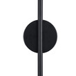 VenCore - Linear Duo Lume Round Base - Μοντέρνο Επιτοίχιο Δίφωτο LED 9W Μαύρο Αλουμίνιο με Ρυθμιζόμενο CCT Λευκό - Ημέρας - Θερμό - Χειρισμός CCT μέσω Διακόπτη On-Off