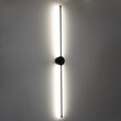 VenCore - Linear Lume Duo Lume Round Base – Μοντέρνο Επιτοίχιο Δίφωτο LED 18W Μαύρο Αλουμίνιο με Ρυθμιζόμενο CCT Λευκό - Ημέρας - Θερμό - Χειρισμός CCT μέσω Διακόπτη On-Off