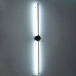 VenCore - Linear Lume Duo Lume Round Base – Μοντέρνο Επιτοίχιο Δίφωτο LED 18W Μαύρο Αλουμίνιο με Ρυθμιζόμενο CCT Λευκό - Ημέρας - Θερμό - Χειρισμός CCT μέσω Διακόπτη On-Off
