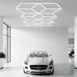 VenCore - GeoGlow - Διακοσμητικό LED Φωτιστικό Πάνελ Οροφής Πολυγωνικού Σχεδιασμού με Εσωτερικά Μοτίβα - 430W 110-240V - Μ560.1 x Π242.8 x Υ2.5cm - Ψυχρό Λευκό 6500K
