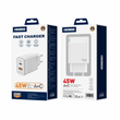 jager ΦΟΡΤΙΣΤΗΣ 45W FAST CHARGER - 1 ΘΥΡA USB - 1 ΘΥΡΕΣ TYPE C (C107)