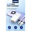 jager ΦΟΡΤΙΣΤΗΣ 2.4A ΜΕ 2 ΘΥΡΕΣ USB + ΚΑΛΩΔΙΟ USB / TYPE C 1M (EU02-3269)