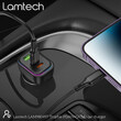 LAMTECH HIGH POWER 3-PORT CAR CHARGER 60W BLACK