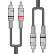 Chord 2R-2R150 Καλώδιο Ήχου 2 x RCA  - 2 x RCA 1.5m (Τεμάχιο)