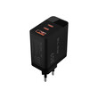 DM-76-030 . Φορτιστής LCD με USB + 2x USB-C PD 65W GAN BLOW μαύρος