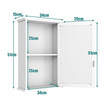 Καθρέπτης Μπάνιου με Ντουλάπι 34 x 15 x 53 cm Costway BA8033WH