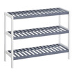 Ξύλινο Stand Αποθήκευσης Παπουτσιών με 3 Ράφια 70 x 26 x 55 cm Χρώματος Γκρι Songmics LBS03WG