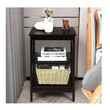 Σετ Ξύλινα Κομοδίνα με 3 Ράφια 40 x 40 x 61 cm 2 τμχ Costway HW65690CF-2