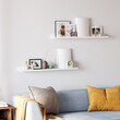 SONGMICS Σετ 2 Επιτοίχιων Ραφιών 80 x 10 cm Λευκό LWS080W01