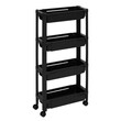 5Five Simply Smart  Επεκτάσιμη ραφιέρα 4 επιπέδων 37,5 x 15 x78,5 εκ., Μαύρη  189991A
