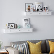 SONGMICS Επιτοίχιο Ράφι με 3 Συρτάρια 80 x 15 x 10 cm – Λευκό LWS085W01