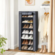 SONGMICS Υφασμάτινη Παπουτσοθήκη 7 Επιπέδων 46 x 28 x 126 cm Γκρι, URXJ36G 