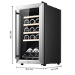 CECOTEC  Συντηρητής Κρασιών Bolero GrandSommelier 1550 Inox, Χωρητικότητα 15 Φιαλών, Ρυθμιζόμενη Θερμοκρασία 5-18ºC και Πίνακας Ελέγχου Αφής  CEC-00121