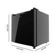 CECOTEC  Μίνι Ψυγείο Bolero CoolMarket TT 31 Dual Black Glass E - Μετατρέψιμο σε Καταψύκτη, Μαύρη Γυάλινη Πόρτα, Έλεγχος Θερμοκρασίας, Χωρητικότητα 31 Λίτρα, Διαστάσεις 49.6x47.4 εκ.  CEC-01976
