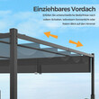 Costway  Εξωτερική Πέργκολα 310 x 310 cm με Επεκτάσιμο Σκίαστρο και Ανθεκτική Κατασκευή NP11860GR
